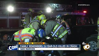 Family remembers 13-year-old killed in crash