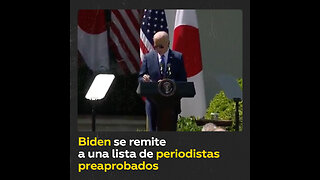 Biden delata que los periodistas en rueda de prensa han sido preseleccionados