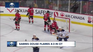 Sabres douse the Flames, win in OT