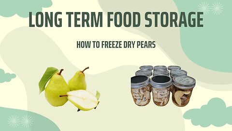 How to Freeze Dry Pears