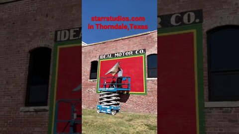We are in Thorndale, Texas today! Hand Painted mural- Coca Cola #signs