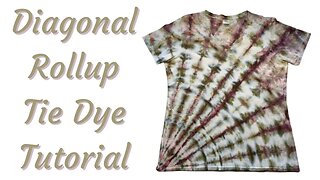 Tie-Dye Designs: Experimental Diagonal Roll Up Ice Dye