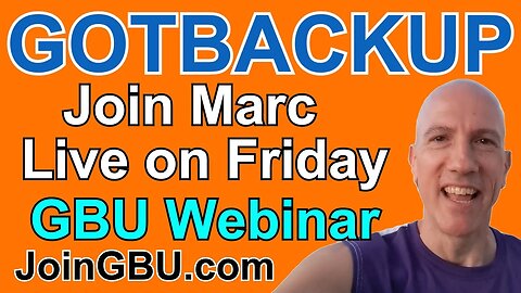 Join Marc Shamus Live on Friday Corporate GBU Webinar