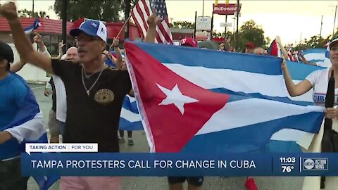 Tampa protesters call for change in Cuba