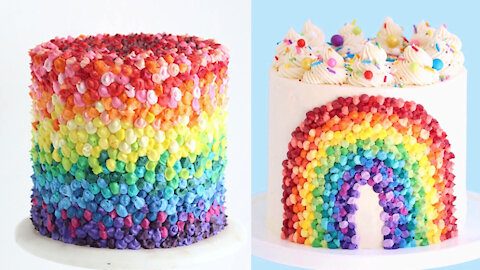 10 Amazing Rainbow Cake Decorating Ideas For Begins | Amazing Cake Decorating Compilation