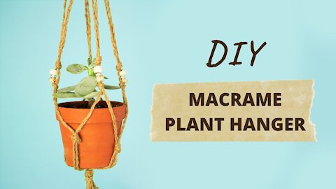 DIY EASY MACRAME PLANT HANGER | DIY EASY ROOM DECOR IDEAS!