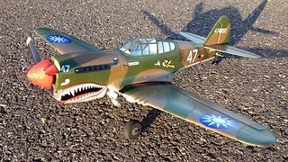 Parkzone Ultra Micro P-40 Warhawk BNF WWII Warbird RC Plane Crash - AS3X Technology