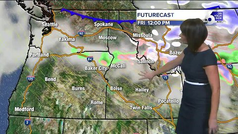 Light snow could dust Idaho's central mountains this evening