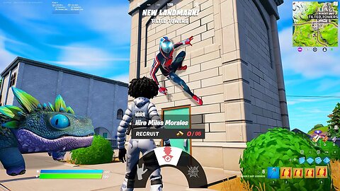 SPIDER-MAN MILES MORALES IS HERE in Fortnite! (Tilted Towers, Butter Cake Dinosaur Location)