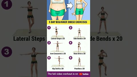 5 days beginner obese exercises #shorts