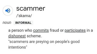 WHAT IS SCAMMER MEANS OF