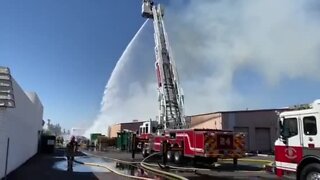 Fire sparks at Cactus Container in west Phoenix