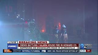 Seven-Alarm house fire in Clarksville