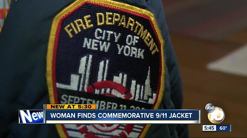 San Diego woman finds commemorative 9-11 jacket