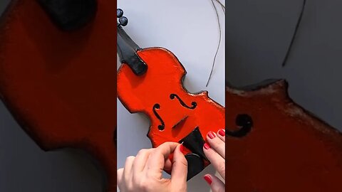 Cardboard bottle decor idea | How to make a violin from a bottle