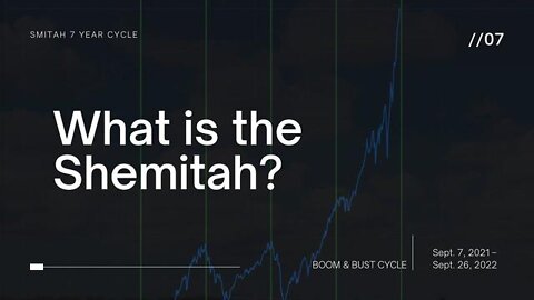 The Shemitah 7 Year Cycle Stock Market Crash Reset - What Is The Shmita