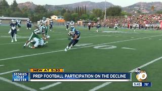 Prep football participation on the decline