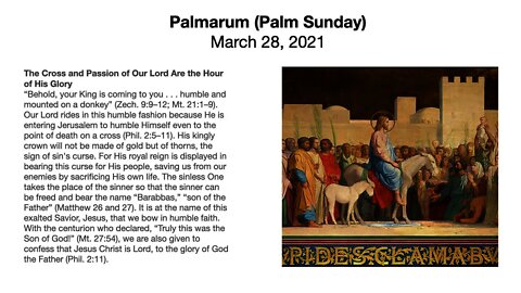 Complete Service: Palm Sunday - March 28, 2021