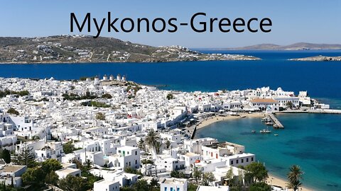 Mykonos, Greece island Walking Tour. (4K)