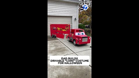 Dad builds incredible 'Cars' Halloween costume for son