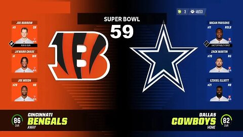 Madden 23 Super Bowl 59 Bengals Vs Cowboys