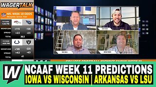 Happy Hour CFB Kickoff Show | NCAAF Week 11 Predictions | Iowa vs Wisconsin | Arkansas vs LSU
