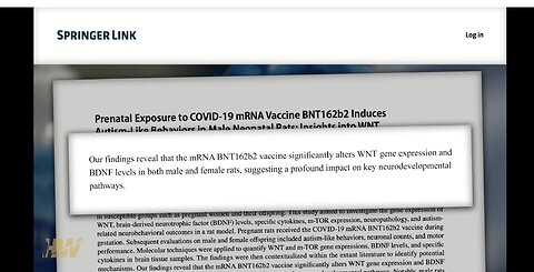 Study Reveals New Findings Indicating Pfizer’s mRNA Causes Autism-like Outcomes In Newborn Mice