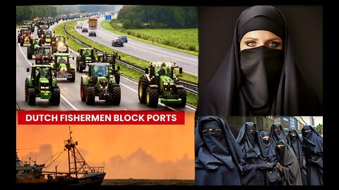 Holland Farmers Fisherman Forecast Famine Muslim Women Burqa Forecast Death Of Feminism in West USA
