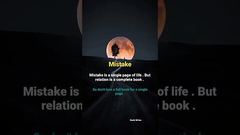 Mistake is a single page of life ||Roohi Writes|| #mistake #mistakelegend