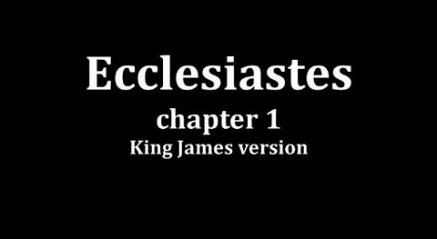 Ecclesiastes 1 King James version