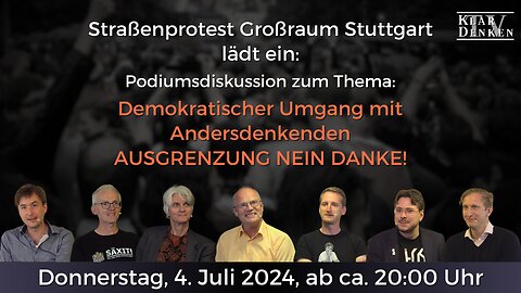 🔴💥Podiumsdiskussion zum Thema: Demokratischer Umgang mit Andersdenkenden, AUSGRENZUNG NEIN DANKE!💥