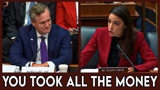 Watch AOC EXPOSE the FRAUD of the Bank of America