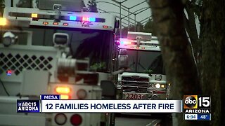 12 families displaced after fire in Mesa