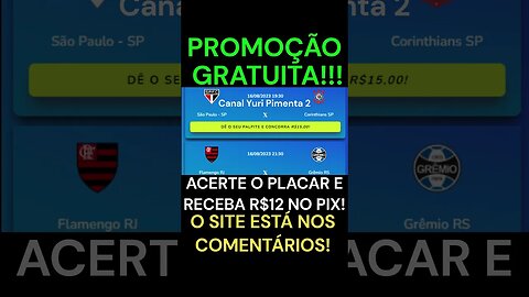 COPA DO BRASIL: Acerte um placar grátis e receba 12 reais via PIX