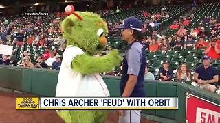 Rays pitcher Chris Archer issues 'declaration of unfriendliness' against Astros mascot Orbit