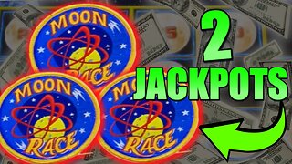 2 JACKPOTS on LIGHTNING LINK MOON RACE Slot Machine