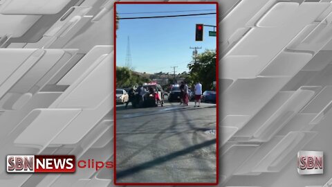 Police Vehicle Blocked From Pursuing Suspect’s Car In Vallejo, CA - 2116