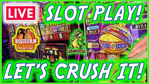 🔴 LIVE EPIC HUGE JACKPOTS SLOT PLAY! J'S SATURDAY NIGHT BONANZA AT BIGHORN CASINO!