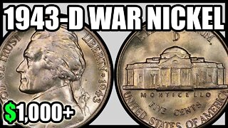 1943-D Nickels Worth Money - How Much Is It Worth and Why, Errors, Varieties (35% Silver War Nickel)