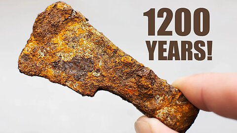 Medieval Battle Axe Restoration. Very Rusty Axe of the 8th-9th Century