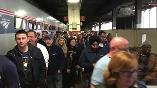 Milwaukee Brewers fans pack Amtrak trains to Chicago for crucial Game 163 tiebreaker against Cubs - Chicago station