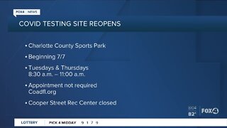 Charlotte County testing site to reopen