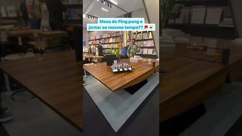 Mesa de Ping pong e jantar no mesmo móvel! #designdeinteriores #decoracao #moveisplanejados