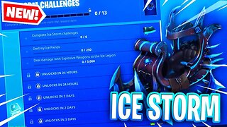 How To Complete "ICE STORM" Challenges In Fortnite!!