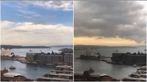 Timelapse shows looming storm over Sydney