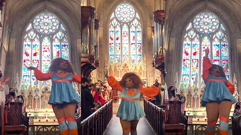 Drag Queen 'Brita Filter' disrespects a House of God to Celebrate the Biden Gay Marriage Act! ⛪🤡🌎