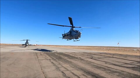 Marine Light Attack Helicopters Train in Rocky Mountains