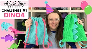 Ash and Tay Crochet Challenge #1 | DINO-4!
