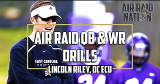 Air Raid QB & WR Drills w/ Lincoln Riley, OC ECU