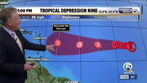 TD 8 upgraded to Tropical Depression Helene